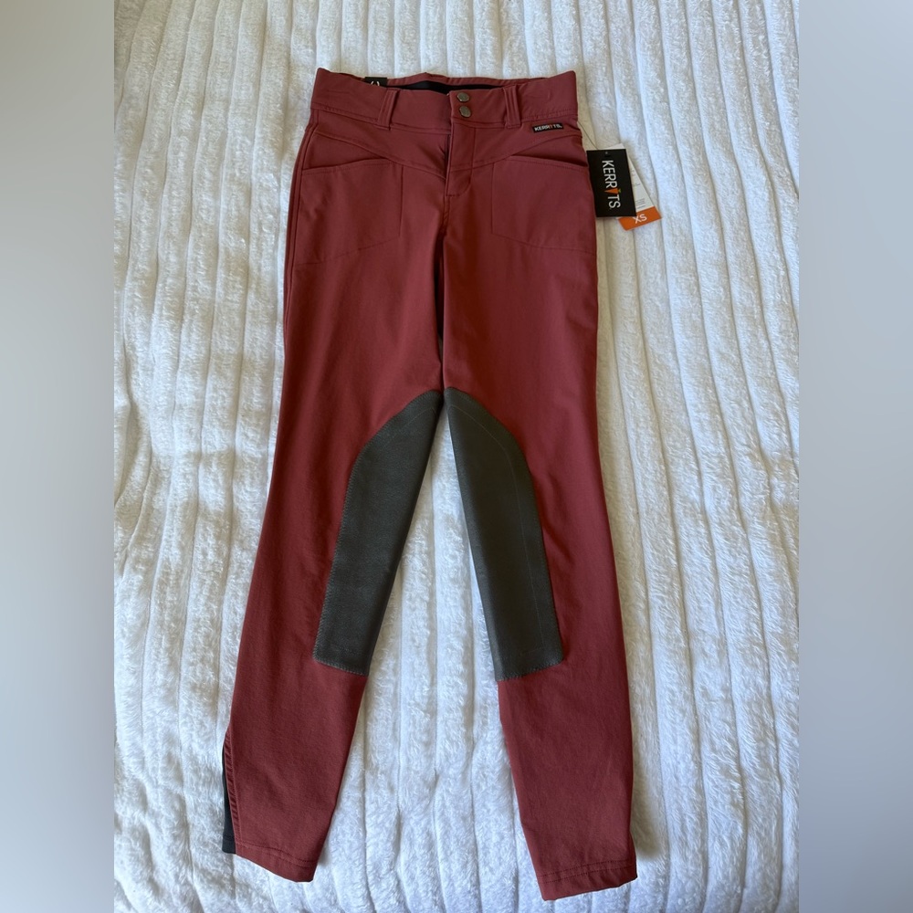 Kerrits Crossover II Knee Patch Breeches XS Henna